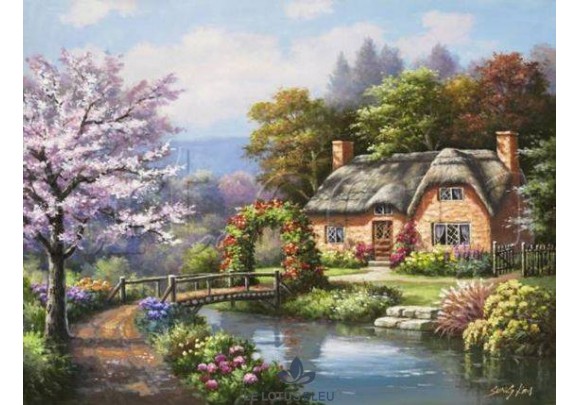 Spring Greek Cottage